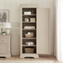 Wilmslow Dove Grey Painted Single Shaker Linen Storage Cupboard