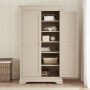 Wilmslow Dove Grey Painted Double Shaker Linen Storage Cupboard