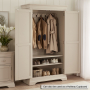 Wilmslow Dove Grey Painted Double Shaker Linen Storage Cupboard