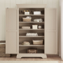 Wilmslow Dove Grey Painted Double Shaker Linen Storage Cupboard