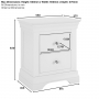 Wilmslow Dove Grey Painted 2 Drawer Bedside Table