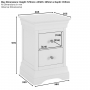 Wilmslow Dove Grey Painted 2 Drawer Slim Bedside Table