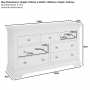 Wilmslow Dove Grey Painted Large Wide 3 over 4 Drawer Chest