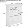 Wilmslow Dove Grey Painted Tall 4 over 3 Drawer Chest