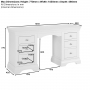 Wilmslow Dove Grey Painted Twin Pedestal Dressing Table Set with Mirror and Stool