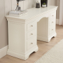Wilmslow White Double Pedestal Dressing Table Set with Stool