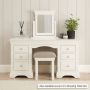 Wilmslow White Double Pedestal Dressing Table Set with Stool