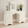 Wilmslow White Double Pedestal Dressing Table Set with Mirror