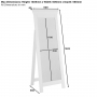 Wilmslow Dove Grey Painted Cheval Full Length Dressing Mirror