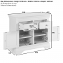 Wilmslow White Painted Medium 2 Drawer 2 Door Sideboard