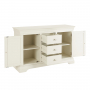 Wilmslow White Painted Large 3 Drawer 2 Door Sideboard