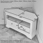 Wilmslow Dove Grey Painted Corner TV Unit Stand - To fit TV’s up to 50”