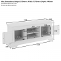 Wilmslow Dove Grey Painted Widescreen TV Unit Stand - Up to 60" TV Size