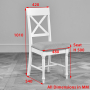 Wilmslow White Painted Rectangle Dining Table with 8 Chair Set