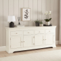Wilmslow White Painted Extra Large 4 Drawer 4 Door Sideboard