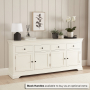 Wilmslow White Painted Extra Large 4 Drawer 4 Door Sideboard