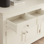 Wilmslow White Painted Extra Large 4 Drawer 4 Door Sideboard