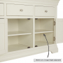 Wilmslow White Painted Extra Large 4 Drawer 4 Door Sideboard