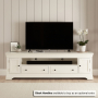 Wilmslow White Painted XXL Widescreen TV Unit Stand – Up to 100” TV Size