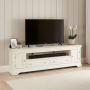 Wilmslow White Painted XXL Widescreen TV Unit Stand – Up to 100” TV Size