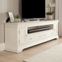 Wilmslow White Painted XXL Widescreen TV Unit Stand – Up to 100” TV Size