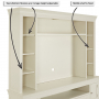 Wilmslow White Painted XXL Widescreen TV Media Storage Grand Wall Unit