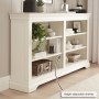Wilmslow White Painted Wide Low Double Bookcase