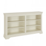 Wilmslow White Painted Wide Low Double Bookcase