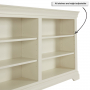 Wilmslow White Painted Wide Low Double Bookcase