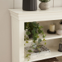Wilmslow White Painted Wide Low Double Bookcase