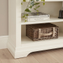 Wilmslow White Painted Wide Low Double Bookcase