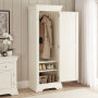 Wilmslow White Painted Single Hallway Coat & Shoe Cupboard