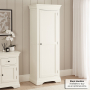 Wilmslow White Painted Single Hallway Coat & Shoe Cupboard