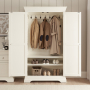 Wilmslow White Painted Double Hallway Coat & Shoe Cupboard