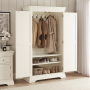 Wilmslow White Painted Double Hallway Coat & Shoe Cupboard