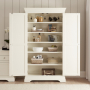 Wilmslow White Painted Double Shaker Kitchen Pantry Storage Cupboard