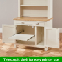 Cotswold Cream Painted Hideaway Computer Desk with Bookcase Top