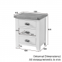 Cheshire Weathered Limed Oak 3 Drawer Bedside Table