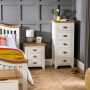 Cheshire Cream Painted 5 Drawer Tallboy Wellington Chest of Drawers