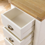 Cheshire Cream Painted 5 Drawer Tallboy Wellington Chest of Drawers