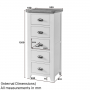 Cheshire Cream Painted 5 Drawer Tallboy Wellington Chest of Drawers