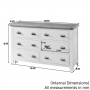 Cheshire Cream Painted Large Wide 6 Drawer Chest of Drawers