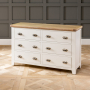 Cheshire Cream Painted Large Wide 6 Drawer Chest of Drawers