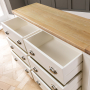 Cheshire Cream Painted Large Wide 6 Drawer Chest of Drawers