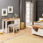 Cheshire Cream Painted Pedestal Dressing Table Set with Stool