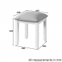 Cheshire Cream Twin Pedestal Dressing Table with Stool Set
