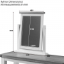 Downton Grey Twin Pedestal Dressing Table Set with Mirror Set