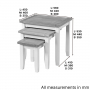 Downton Grey Painted Nest of 3 Tables