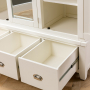 Cheshire Cream Painted Triple 3 Door Mirrored Wardrobe with 3 Drawers