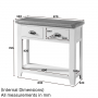Westbury Blue Painted 2 Drawer Hall Console Table